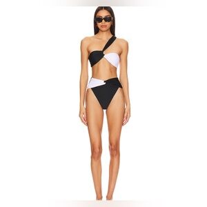 Tularosa/Revolve Lucci High Waist Bottom in Black & White .
